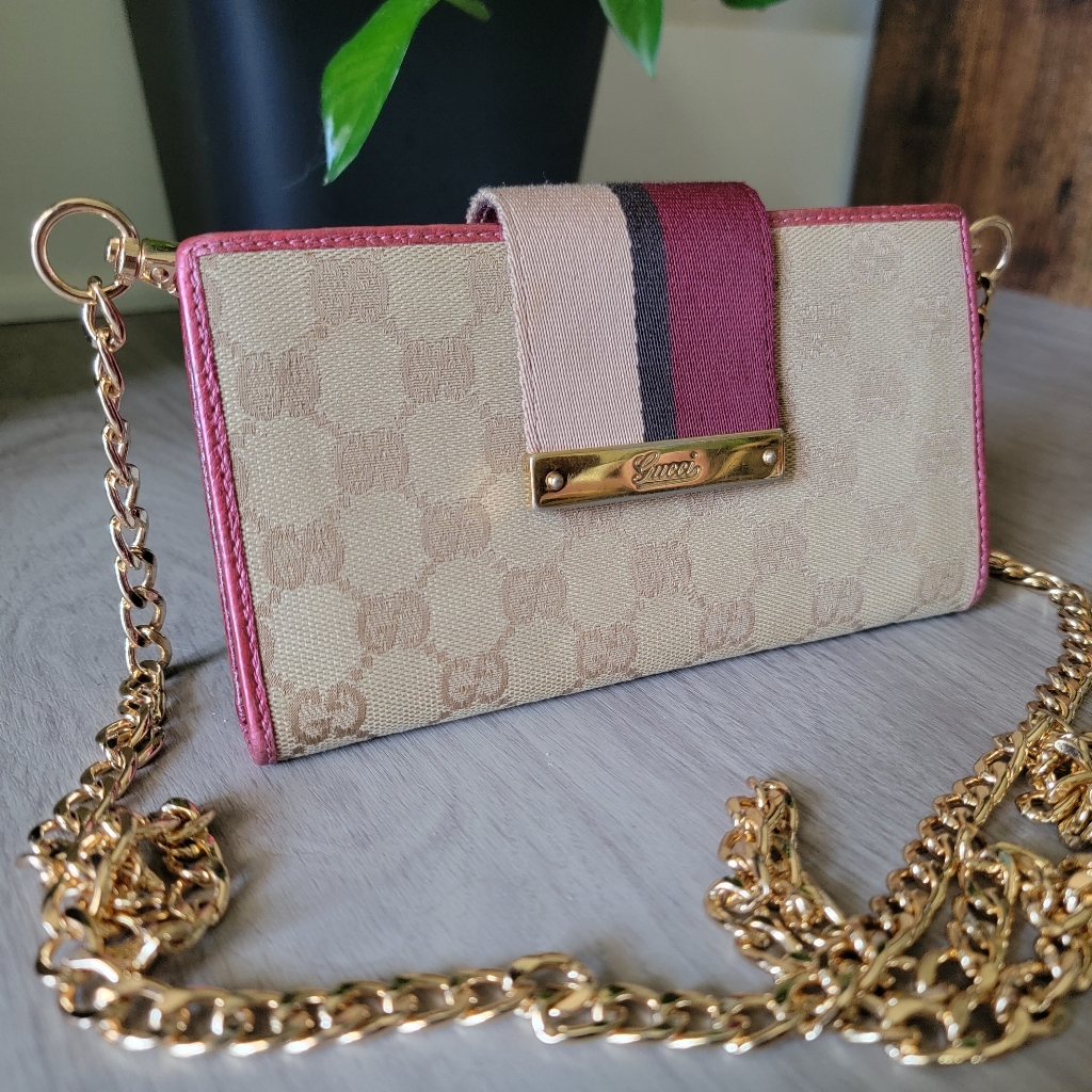 Firm Rare Authentic Gucci Gg Leather Wallet